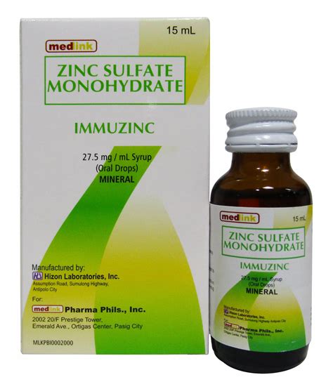 IMMUZINC, Zinc Sulfate Drops 15mL .